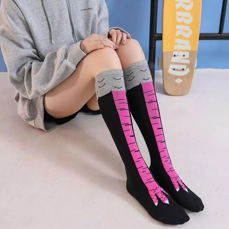 Meias Longas de Perna de Frang - Funny Chicken Leg Socks avaliação e preço