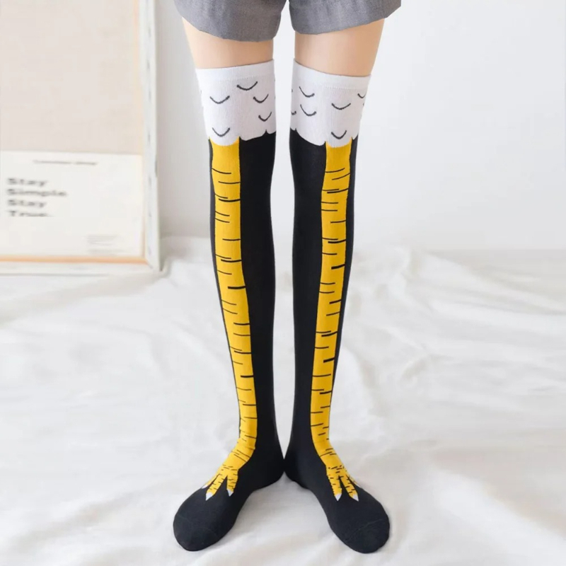 Meias Longas de Perna de Frang - Funny Chicken Leg Socks avaliação e preço