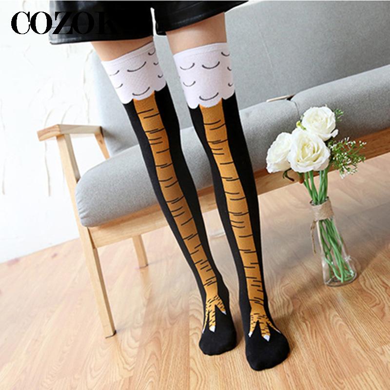 Alta qualidade das mulheres lo - Funny Chicken Leg Socks avaliação e preço