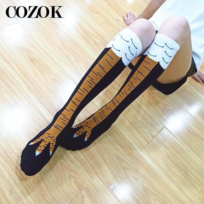 Alta qualidade das mulheres lo - Funny Chicken Leg Socks avaliação e preço