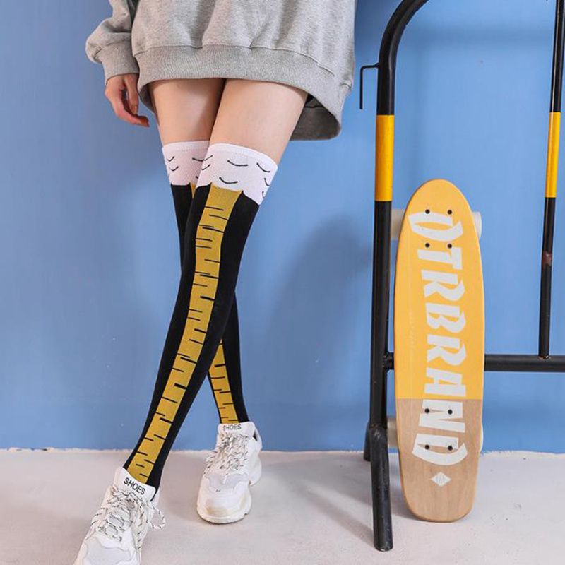 1-4 Pares de Meias Altas para  - Funny Chicken Leg Socks avaliação e preço