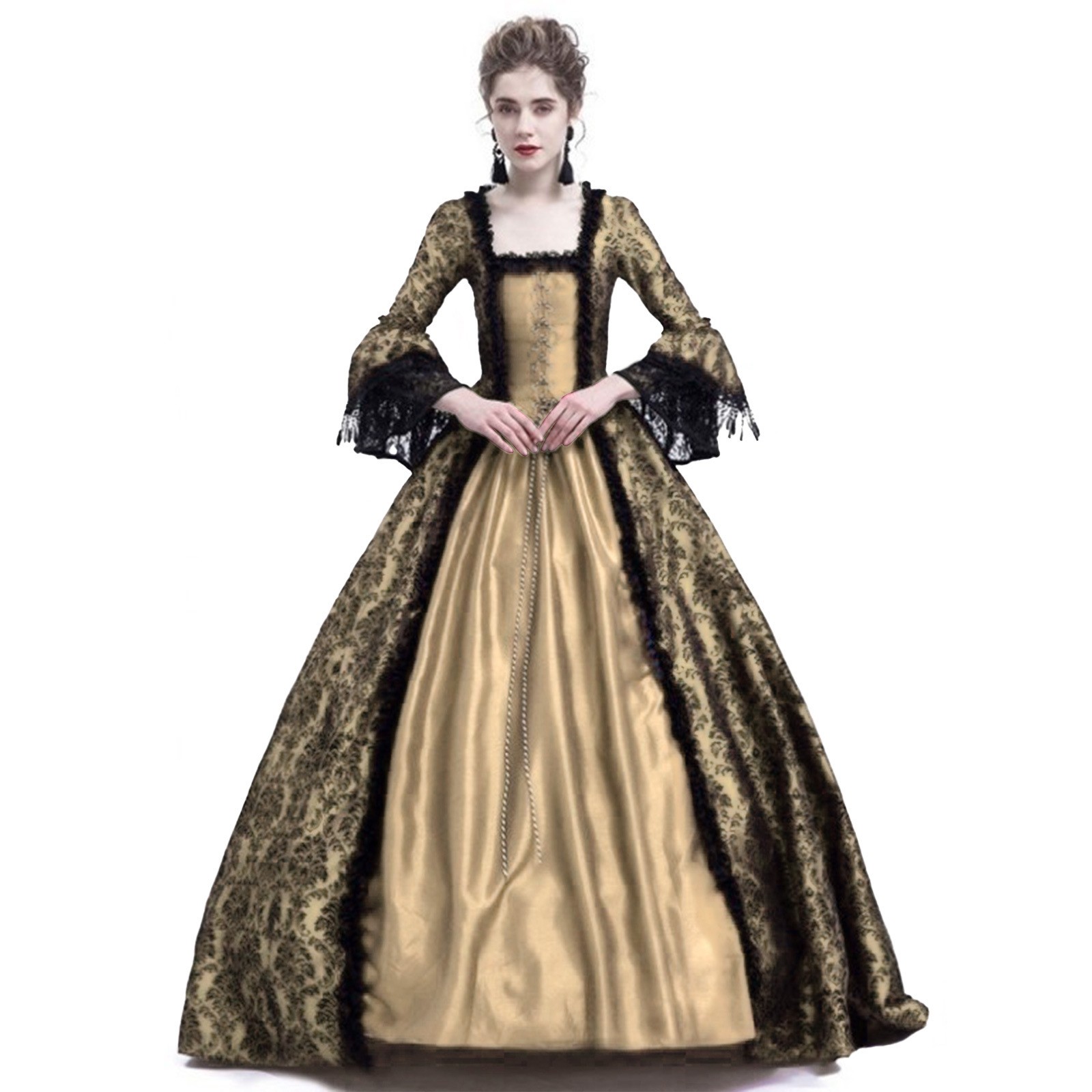 Fantasia de Halloween para Mul - Medieval Renaissance Dress Women avaliação e preço