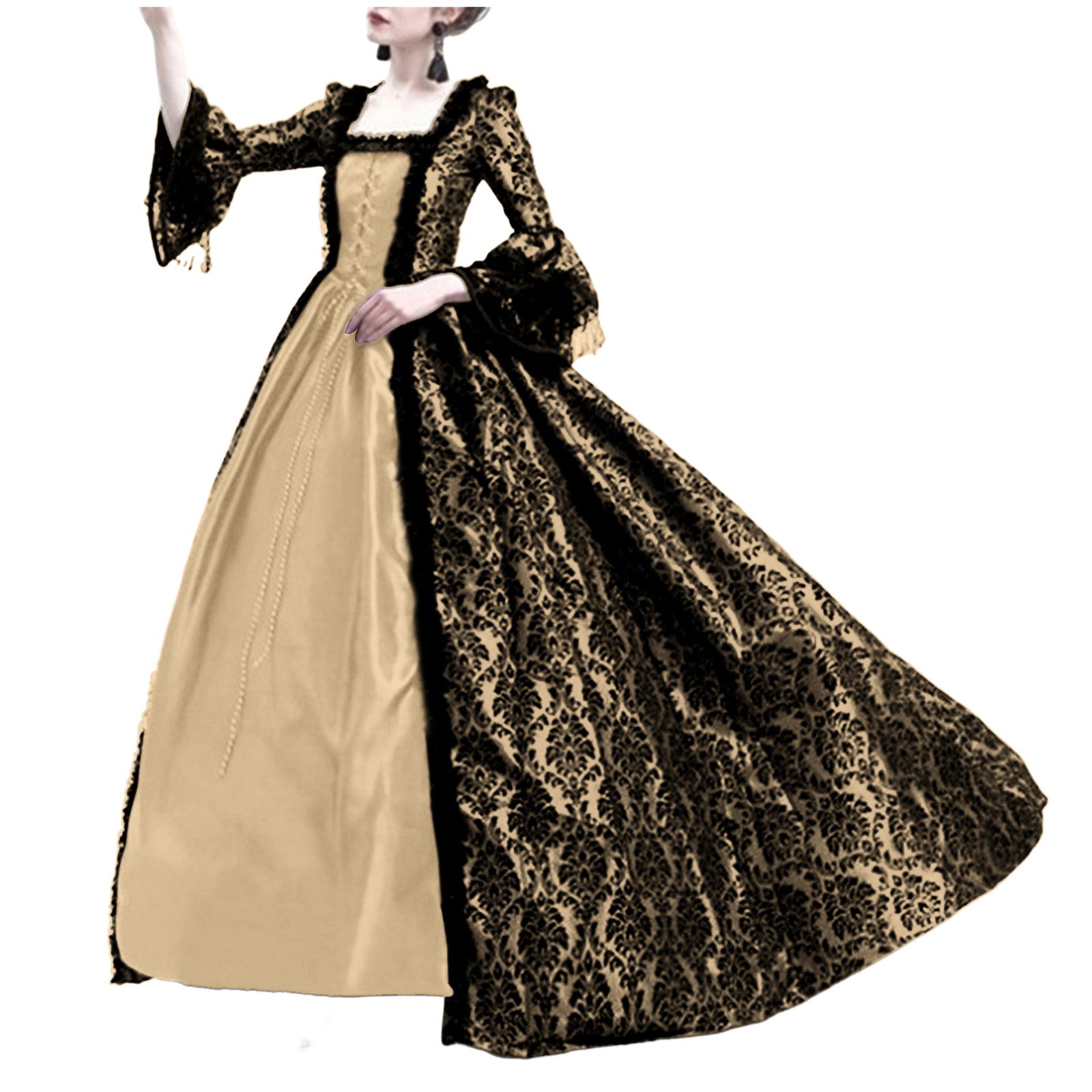 Fantasia de Halloween para Mul - Medieval Renaissance Dress Women avaliação e preço