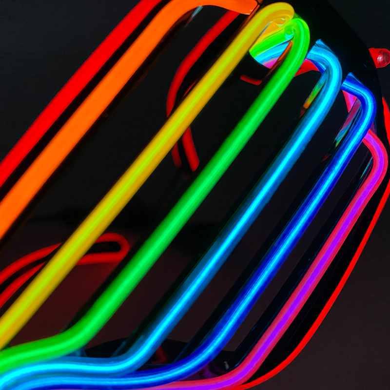 Óculos fluorescentes coloridos - Glow In The Dark Party Glasses avaliação e preço