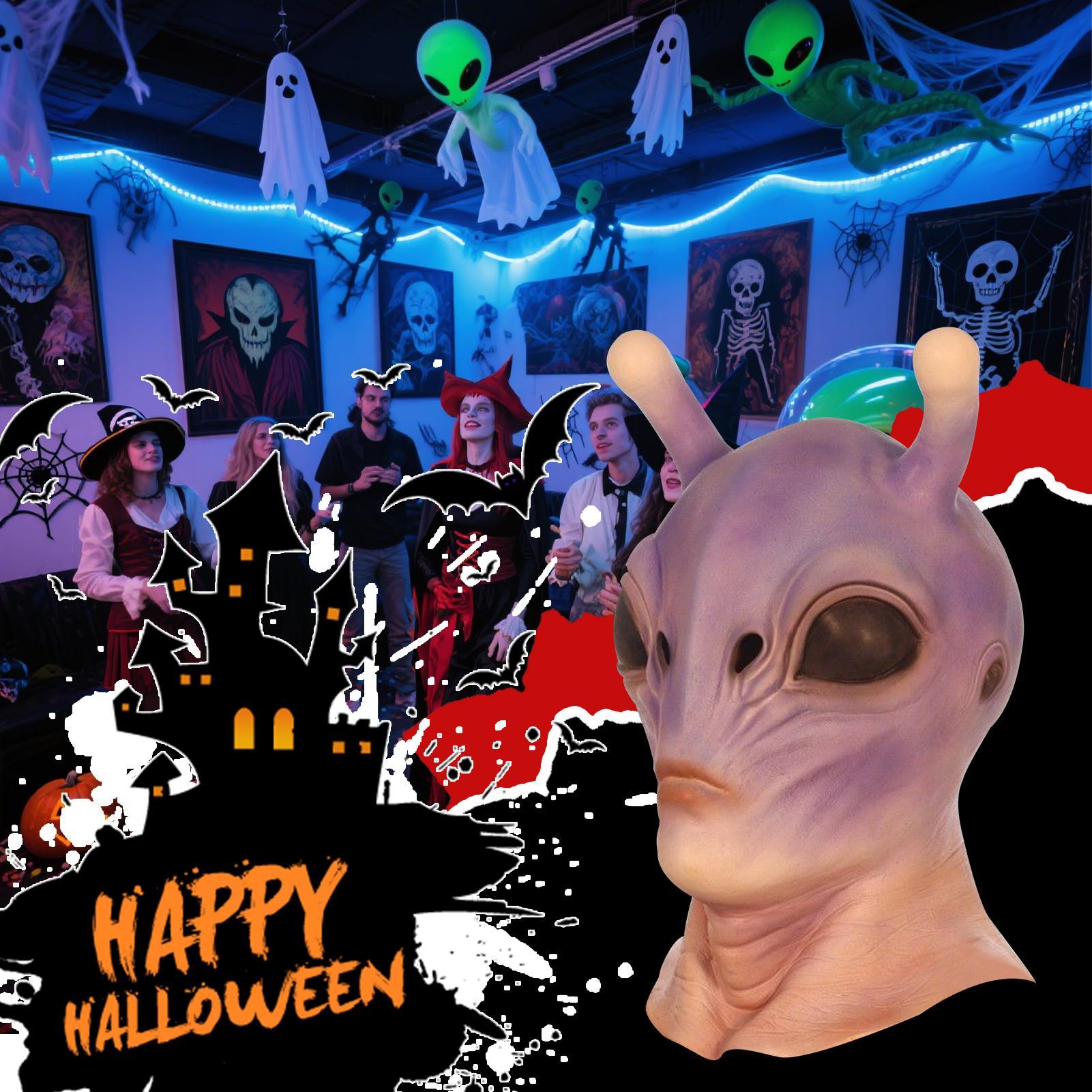 Cabeça cheia realista hallowee - Latex Alien Mask Realistic avaliação e preço